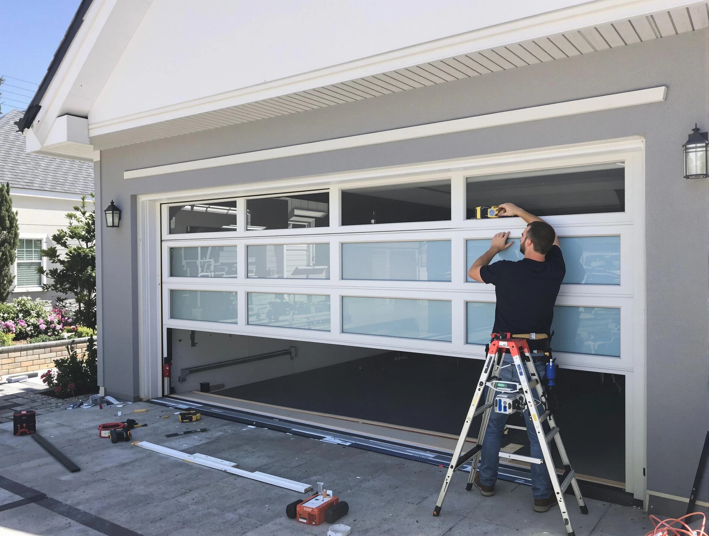 Braintree Garage Door Repair team performing garage door replacement in Braintree